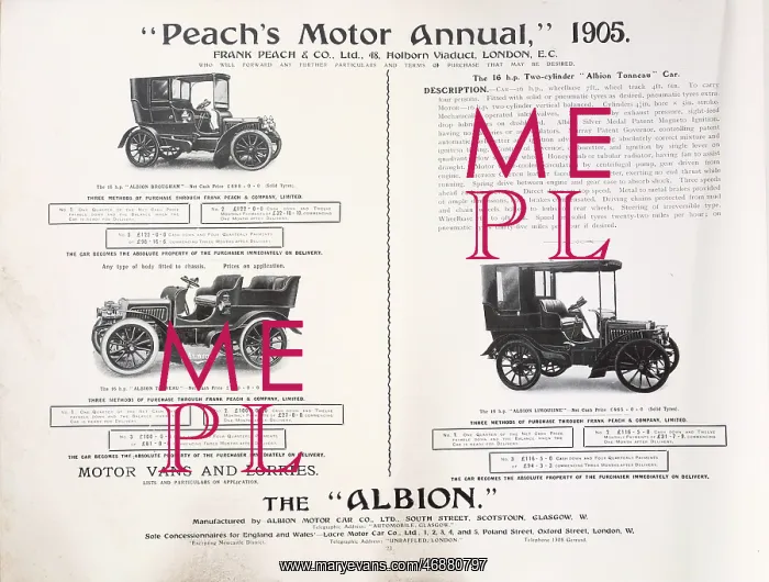 : Page from Peach's Motor Annual : Page from Peach's Motor Annual