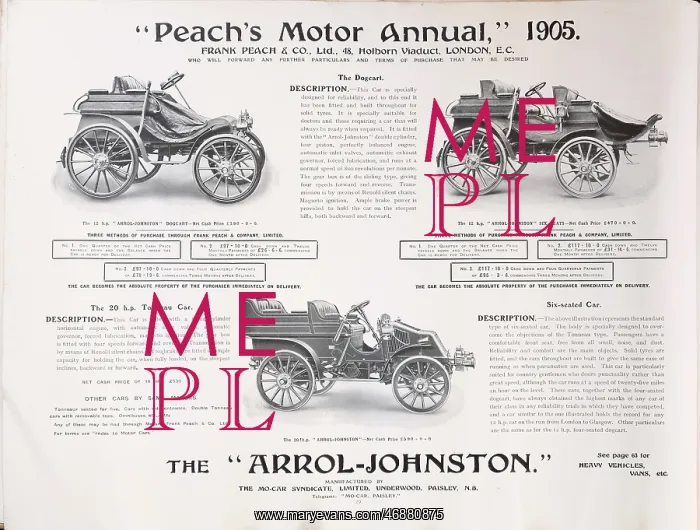 : Page from Peach's Motor Annual : Page from Peach's Motor Annual