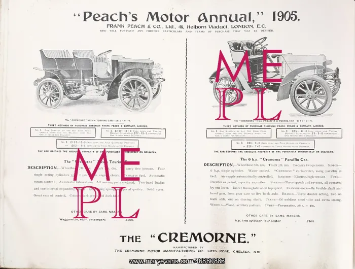 : Page from Peach's Motor Annual : Page from Peach's Motor Annual