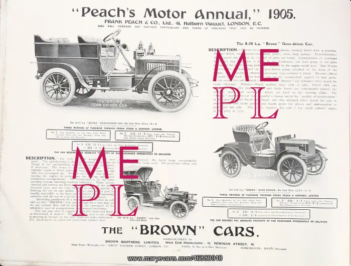 : Page from Peach's Motor Annual : Page from Peach's Motor Annual