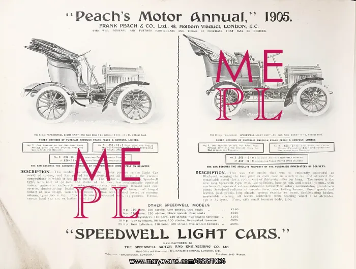 : Page from Peach's Motor Annual : Page from Peach's Motor Annual