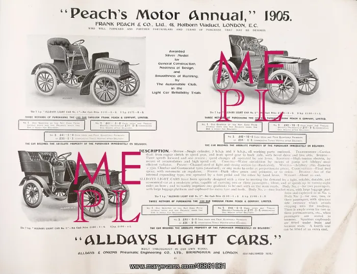 : Page from Peach's Motor Annual : Page from Peach's Motor Annual