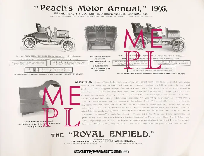 : Page from Peach's Motor Annual : Page from Peach's Motor Annual