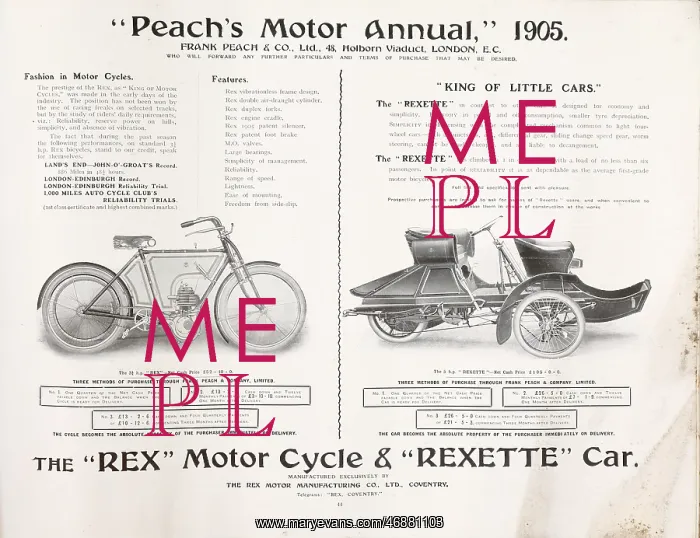: Page from Peach's Motor Annual : Page from Peach's Motor Annual
