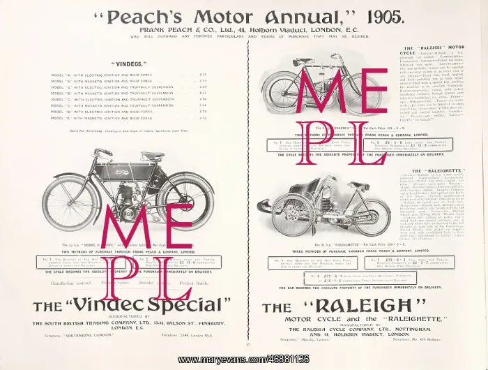 : Page from Peach's Motor Annual : Page from Peach's Motor Annual