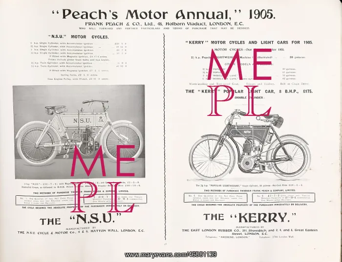: Page from Peach's Motor Annual : Page from Peach's Motor Annual