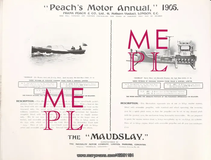 : Page from Peach's Motor Annual : Page from Peach's Motor Annual