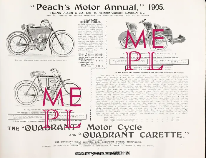 : Page from Peach's Motor Annual : Page from Peach's Motor Annual