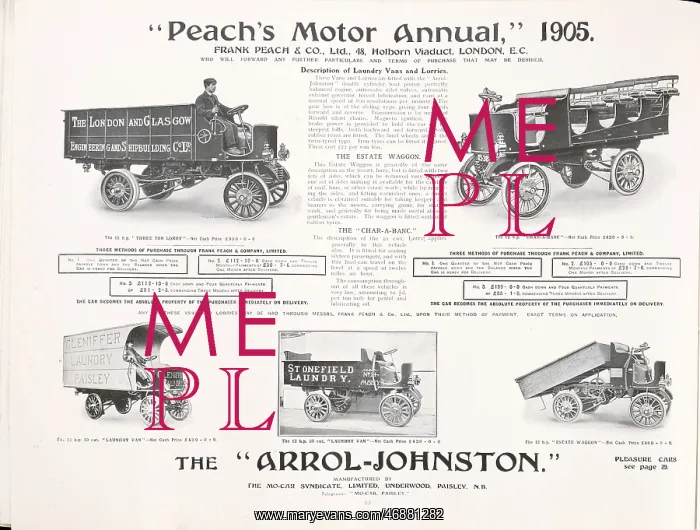 : Page from Peach's Motor Annual : Page from Peach's Motor Annual