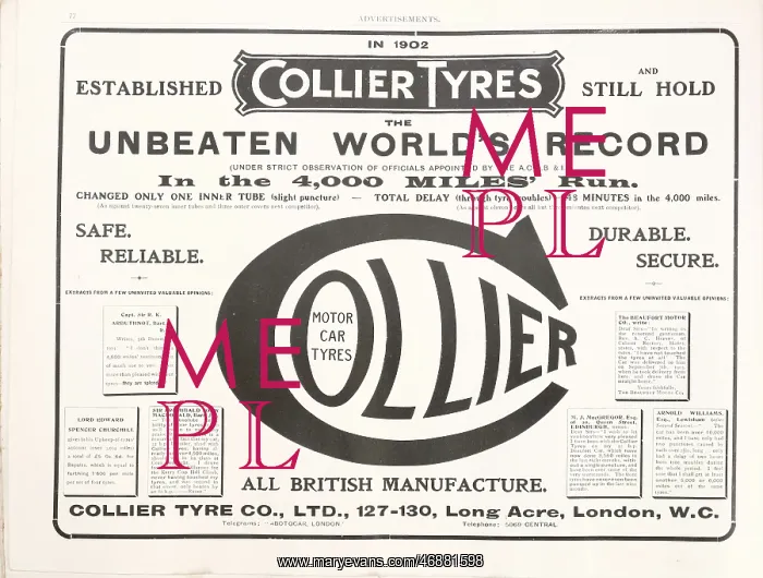 : Page from Peach's Motor Annual : Page from Peach's Motor Annual