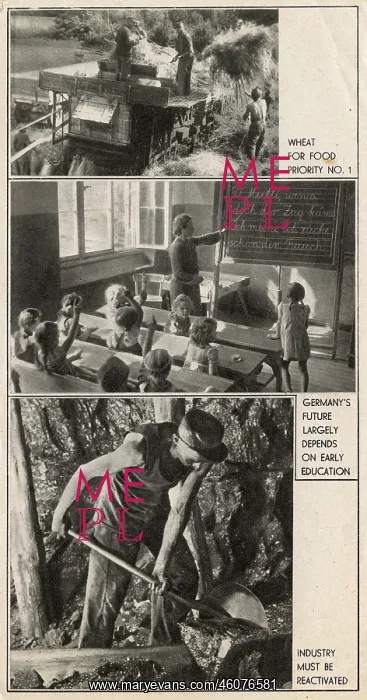 : Page of a postwar leaflet about Germany : Page of a postwar leaflet about Germany