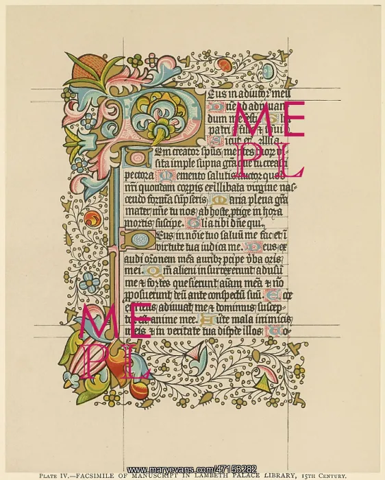 : Page from a religious manuscript in Latin : Page from a religious manuscript in Latin