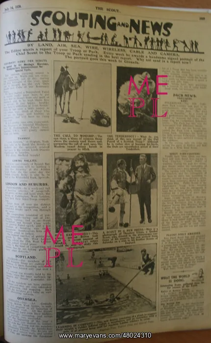 : Page from The Scout newspaper : Page from The Scout newspaper