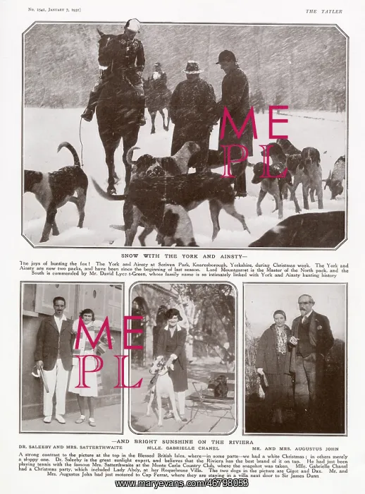 : Page from The Tatler, 7th Jan 1931 : Page from The Tatler, 7th Jan 1931