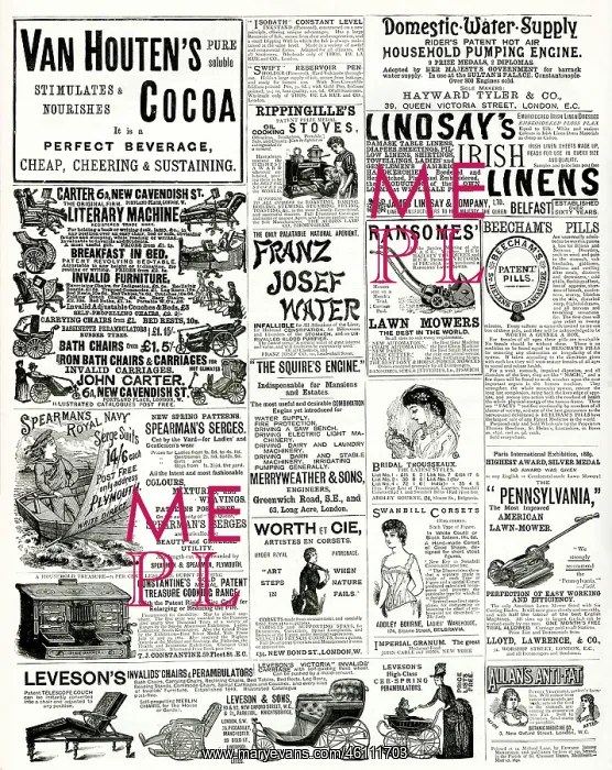 : Page of Victorian adverts - May 1890 : Page of Victorian adverts - May 1890