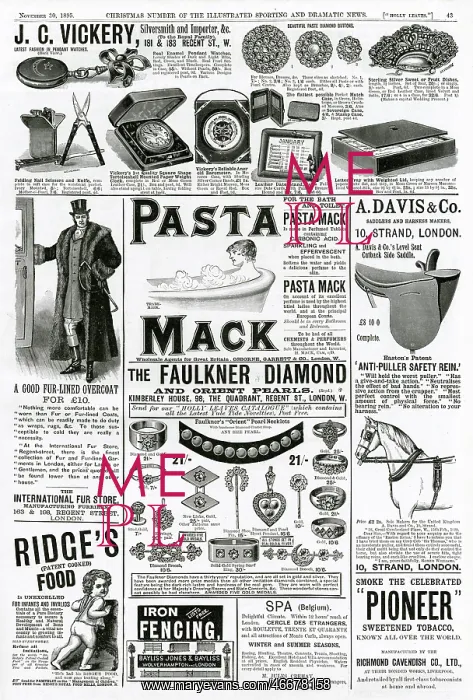 : Page of Victorian adverts - November 1895 : Page of Victorian adverts - November 1895