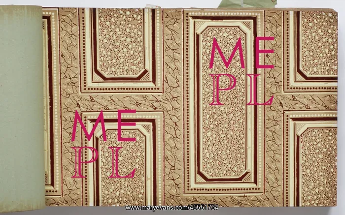 : Page from a wallpaper sample book : Page from a wallpaper sample book
