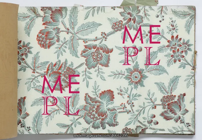 : Page from a wallpaper sample book : Page from a wallpaper sample book