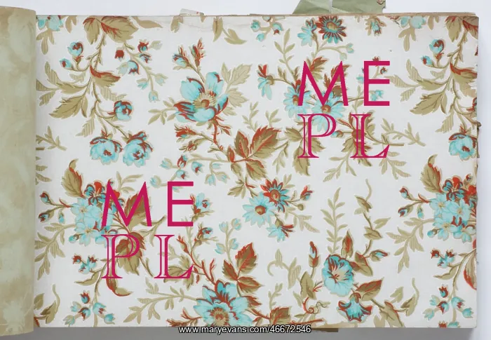 : Page from a wallpaper sample book : Page from a wallpaper sample book