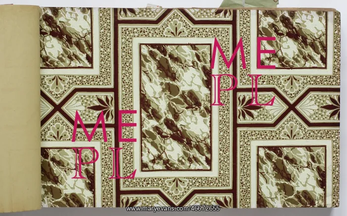 : Page from a wallpaper sample book : Page from a wallpaper sample book