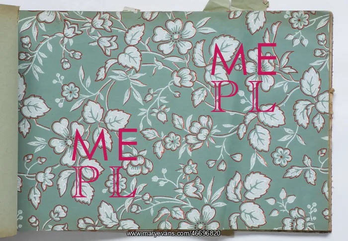: Page from a wallpaper sample book : Page from a wallpaper sample book