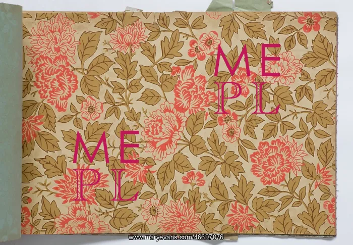 : Page from a wallpaper sample book : Page from a wallpaper sample book