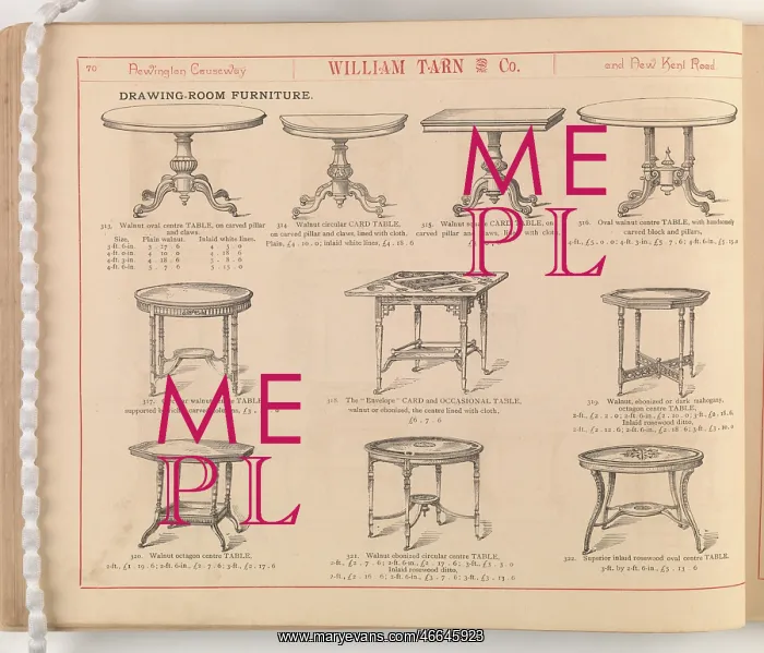 : Page from William Tarn and Co.'s Illustrated Catalogue: wit : Page from William Tarn and Co.'s Illustrated Catalogue: wit