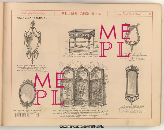 : Page from William Tarn and Co.'s Illustrated Catalogue: wit : Page from William Tarn and Co.'s Illustrated Catalogue: wit
