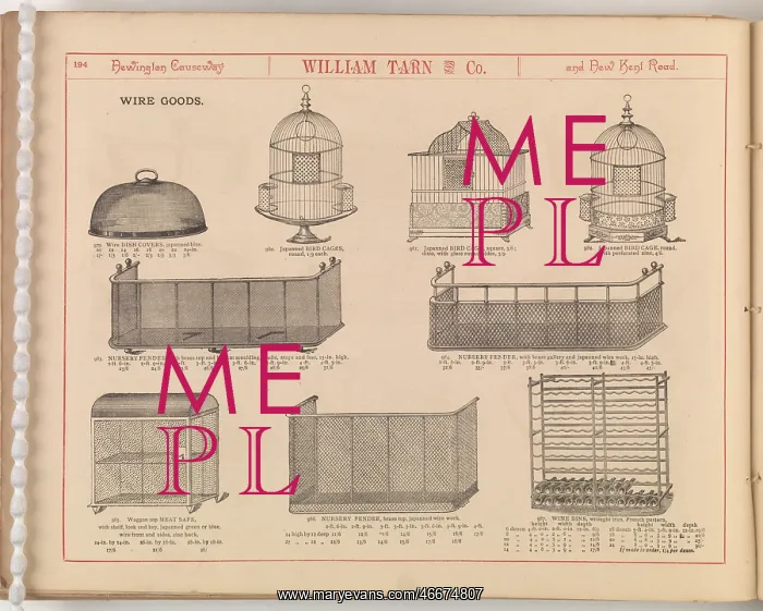 : Page from William Tarn and Co.'s Illustrated Catalogue: wit : Page from William Tarn and Co.'s Illustrated Catalogue: wit