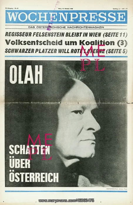 : Front page of Wochenpresse : Front page of Wochenpresse