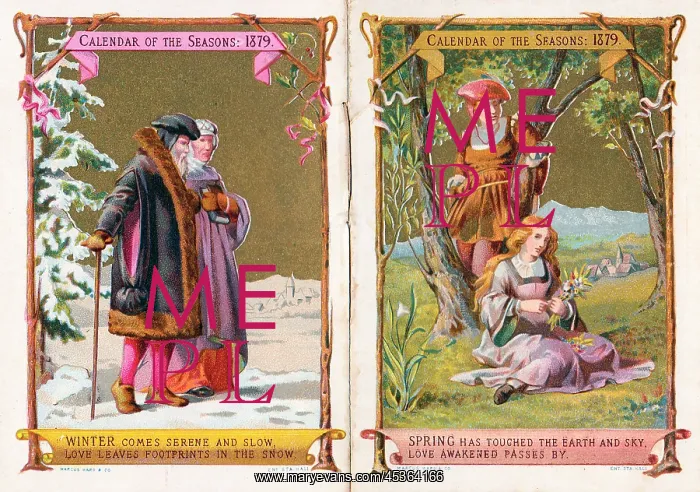 : Pages of a calendar booklet for 1879 : Pages of a calendar booklet for 1879