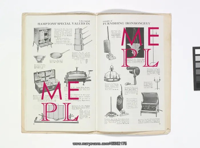 : Pages from Hamptons catalogue, c.1929-1930 : Pages from Hamptons catalogue, c.1929-1930