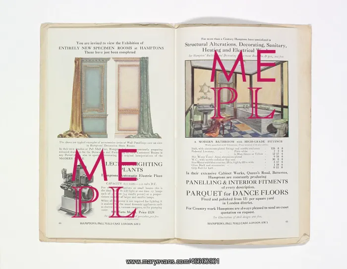 : Pages from Hamptons catalogue, c.1929-1930 : Pages from Hamptons catalogue, c.1929-1930