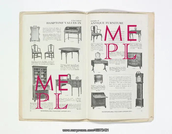 : Pages from Hamptons catalogue, c.1929-1930 : Pages from Hamptons catalogue, c.1929-1930