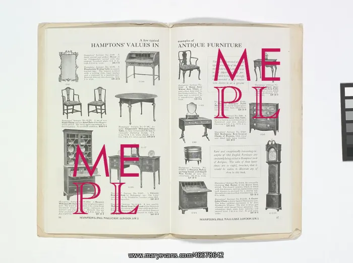 : Pages from Hamptons catalogue, c.1929-1930 : Pages from Hamptons catalogue, c.1929-1930