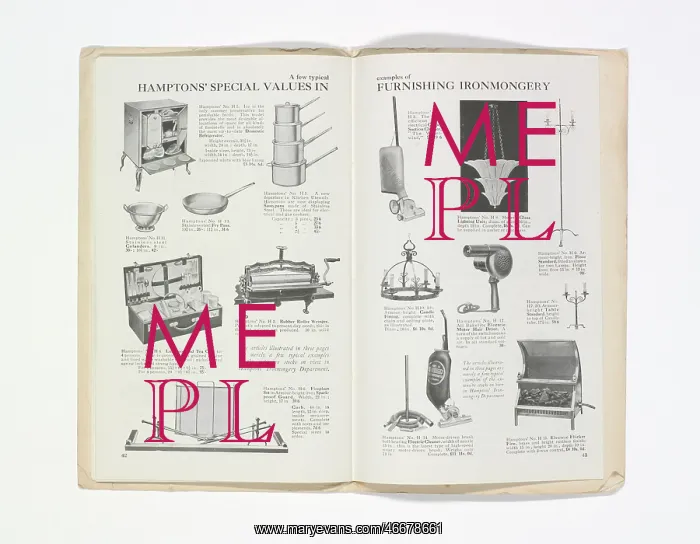 : Pages from Hamptons catalogue, c.1929-1930 : Pages from Hamptons catalogue, c.1929-1930