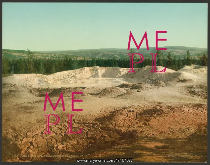 : The Paint Pot, Yellowstone National Park : The Paint Pot, Yellowstone National Park