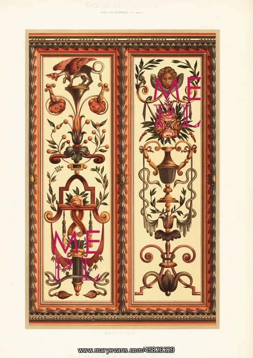: Painted ceiling patterns in the Old Town Hall : Painted ceiling patterns in the Old Town Hall