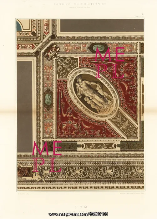 : Painted ceiling in the Villa Giulia, Rome, 16th century : Painted ceiling in the Villa Giulia, Rome, 16th century