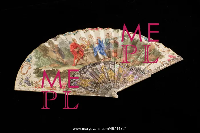 : Painted fan, c1755-65 : Painted fan, c1755-65
