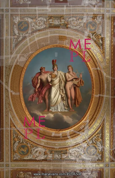 : Painted medallion, ceiling of the Emperor library : Painted medallion, ceiling of the Emperor library