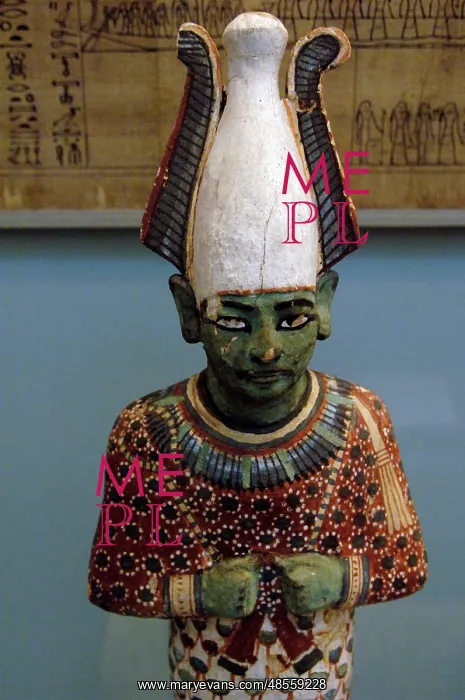 : Painted wooden statuette of Osiris. Egypt : Painted wooden statuette of Osiris. Egypt
