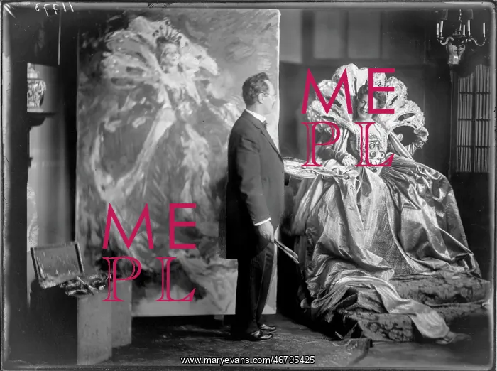 : Painter Anton Kolig portrays singer Marie Gutheil-Schoder : Painter Anton Kolig portrays singer Marie Gutheil-Schoder