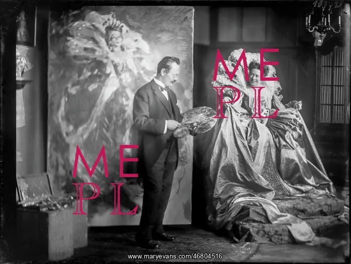 : Painter Anton Kolig portrays singer Marie Gutheil-Schoder : Painter Anton Kolig portrays singer Marie Gutheil-Schoder