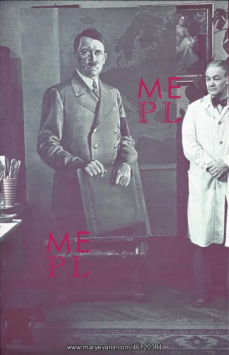 : Painter with Hitler portraits : Painter with Hitler portraits