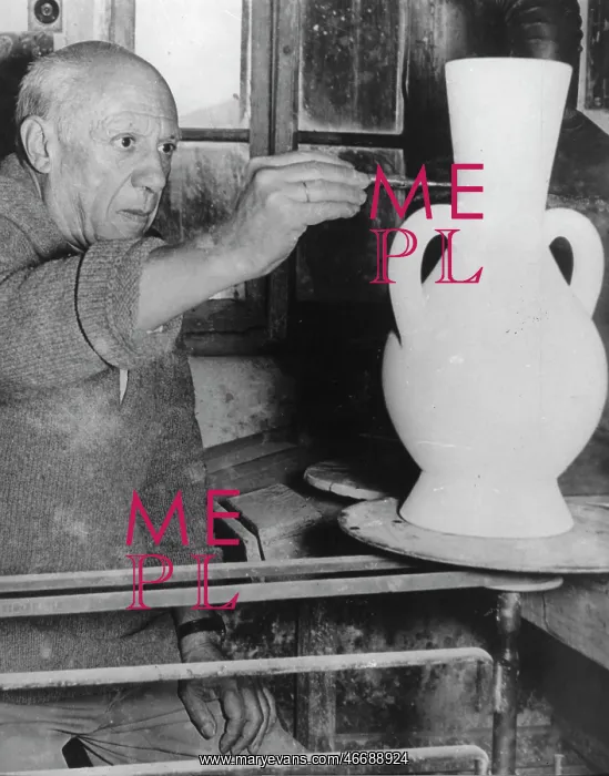 : Painter Pablo Picasso in the studio : Painter Pablo Picasso in the studio