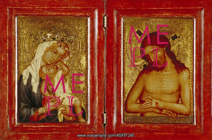 : Painting. painting, Maria mit dem Kinde und Schmerzensmann, Saint Mary with infant Jesus : Painting. painting, Maria mit dem Kinde und Schmerzensmann, Saint Mary with infant Jesus