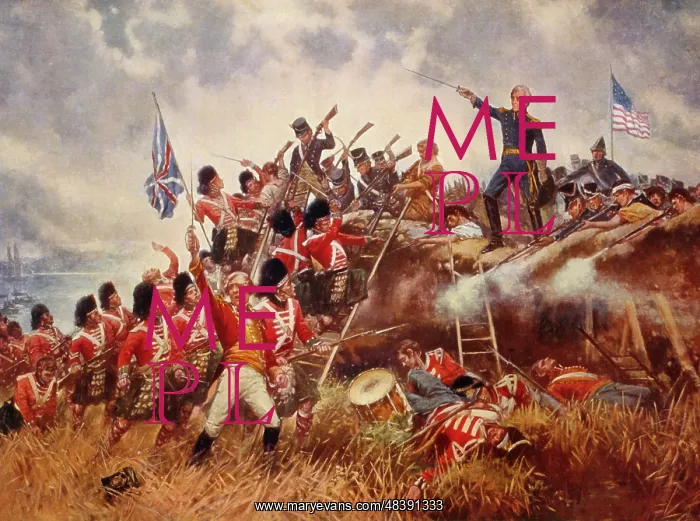 : Painting of Andrew Jackson and his troops at the : Painting of Andrew Jackson and his troops at the