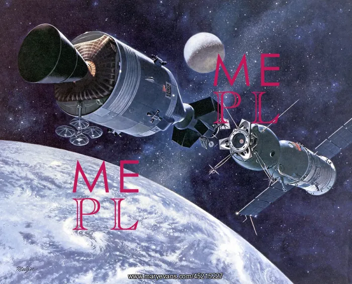 : Painting of Apollo-Soyuz Test Project, the ? : Painting of Apollo-Soyuz Test Project, the ?