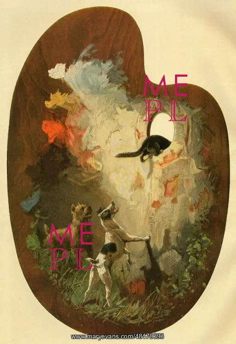 : Painting on an artist's palette : Painting on an artist's palette
